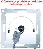 Wyłączniki światła i elektryczne - Kontakt SIMON Łącznik na kluczyk żaluzjowy chwilowy - Przycisk srebro mat DPZK - miniaturka - grafika 1