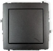 Wyłączniki światła i elektryczne - Karlik Łącznik schodowy 11DWP-3 grafitowy - miniaturka - grafika 1