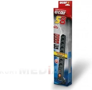 HSK Data Listwa zasilająca S83 m czarna 8 (ACAR S8-3M-CZARNY) - Listwy zasilające - miniaturka - grafika 2