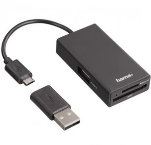 Hama hub USB 2 0 OTG + czytnik kart (54141) - Huby USB - miniaturka - grafika 2