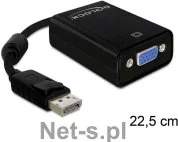 Delock adapter Displayport(M) -> VGA(F) 15pin, 12.5 cm 61848 - Adaptery i przejściówki - miniaturka - grafika 4