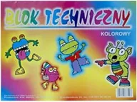 Szkolne artykuły papiernicze - Inter-druk Blok techniczny A4/10k kolorowy 170g ID008 - miniaturka - grafika 1