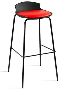 Unique Hoker DUKE czarno/Czerwony (7-87A-4-2) - Taborety i hokery - miniaturka - grafika 2