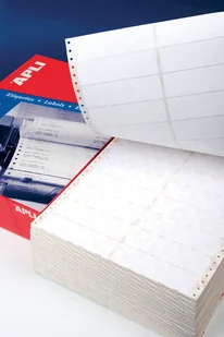 Apli Etykiety do drukarek igłowych 137,2x74,1mm, 1-kolumna, prostokątne, białe AP73 - Etykiety do drukarek - miniaturka - grafika 3