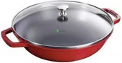 Woki - Staub Wok Średni z Pokrywką Szklaną 30cm Wiśniowy 40511-345-0 - miniaturka - grafika 1