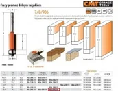 Frezy - CMT FREZ PROSTY Z ŁOŻYSKIEM DOLNYM HM I=25,4 D=9,5 S=8 CMT906.095.11 - miniaturka - grafika 1