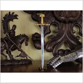 Repliki - akcesoria - Płatnerze hiszpańscy NOŻYK DO LISTÓW HISTORYCZNY MIECZ K. WIELKIEGO - miniaturka - grafika 1