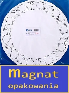 Serwetka dekoracyjna, okrągła, biała, 33 cm, 12 szt SER33-KJ - Dekoracje i nakrycia stołu na imprezę - miniaturka - grafika 2