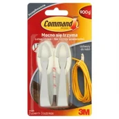 Artykuły biurowe - Uchwyt do kabli 3M COMMAND duży, biały 2szt. 3M-XA004837572 - miniaturka - grafika 1
