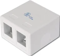 Panele krosownicze - Digitus Professional Punkt konsolidacji 2 Porty bez wyposażenia Professional AT-AG 302A-WH - miniaturka - grafika 1