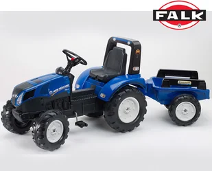 Falk Traktor New Holland Z Przyczepą - Jeździki dla dzieci - miniaturka - grafika 2