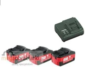 Akumulatory do elektronarzędzi - Metabo Zestaw 5,2 Ah 3 akumulatory. ładowarka 685048000 (685048000 / 4007430236869) - miniaturka - grafika 1