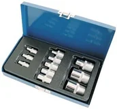 Zestawy narzędziowe - Proline Zestaw 11szt 1/2, 3/8,1/4 zestaw nasadek Wewnętrzne E4-E20 18711 - miniaturka - grafika 1