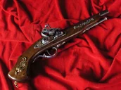 Repliki - broń - WŁOCHY ANGIELSKI UNIKATOWY PISTOLET Z ZAMKIEM SKAŁKOWYM - miniaturka - grafika 1