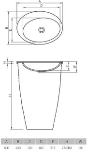 Vayer Boomerang 60x43 060.043.088.3-4.0.3.0 - Umywalki - miniaturka - grafika 2