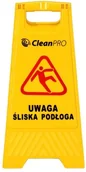 Tablice BHP - CleanPRO TABLICA STOJAK POTYKACZ UWAGA ŚLISKA PODŁOGA - miniaturka - grafika 1