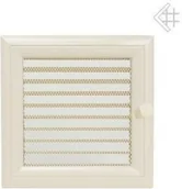 Akcesoria kominkowe - Kratki.pl Kratka kominkowa malowana OSKAR kremowa 22x22 z żaluzją 6674-898A9_201 - miniaturka - grafika 1