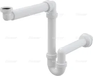 Syfony - Alcaplast syfon umywalkowy oszczędzający miejsce biały PCV A434 - miniaturka - grafika 1