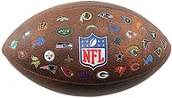 Rugby - Wilson Wtf1534Xbnfl Piłka Do Futbolu Amerykańskiego Z Logo Nfl I 32 Symbolami Klubów, Czerwonobrązowa, 3 - miniaturka - grafika 1