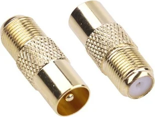 Wtyk Tv męski złoty do gniazd, tunerów Tv / Rf In - Akcesoria TV-SAT - miniaturka - grafika 3