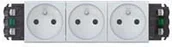 Gniazdka elektryczne - Legrand 079223 MOSAIC GNIAZDO DLP3X2P+Z PRZYŁ.AUT ALUMINIUM - miniaturka - grafika 1