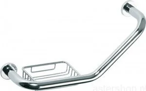 Sapho Poręcz łamana z mydelniczką OMEGA E 102307032 - Mydelniczki i dozowniki mydła - miniaturka - grafika 2