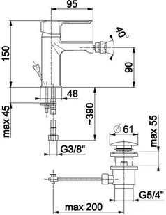 KFA Aquamaryn 4617-015-00 - Baterie bidetowe - miniaturka - grafika 2