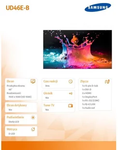 Samsung 46 UD46E-B - Monitory reklamowe i wyświetlacze - miniaturka - grafika 7