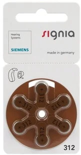 Siemens 6 x baterie do aparatów słuchowych Signia 312 MF - Baterie i akcesoria - miniaturka - grafika 2