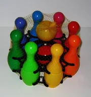 Zabawki i gry sportowe - Tupiko Kręgle mini w koszyku - miniaturka - grafika 1