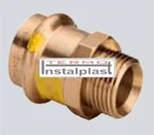Akcesoria hydrauliczne - Viega Nypel 22 x 1/2 GZ brąz, PROFIPRESS G do instalacji gazowych 346164 - miniaturka - grafika 1