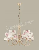 Lampy sufitowe - Jupiter SARA 5 Ecru zwis - Żyrandol/lampa wisząca 5x E27 (max 60W) 1284-SA5 - miniaturka - grafika 1