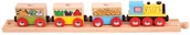 Samochody i pojazdy dla dzieci - Bigjigs Toys Pociąg drewniany z owocami i warzywami - miniaturka - grafika 1