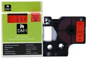 Dodatki do drukarek i skanerów - DYMO RHINO Aimotech Taśma zamiennik do 6mm/7m czerwona czarny nadruk D1 43617 A43617 - miniaturka - grafika 1