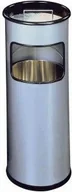 Kosze biurowe - Durable Kosz na śmieci okrągły metalowy z popielnicą srebrny - miniaturka - grafika 1