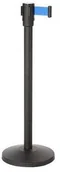 Akcesoria gastronomiczne - Saro Słupek stalowy odgradzający paskowy | wys. 915 mm | 9 kg | pasek niebieski 1800 mm 399-1006 - miniaturka - grafika 1