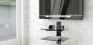 Maclean Uchwyt półka do DVD podwójna 8kg MC-662 - Uchwyty do telewizora - miniaturka - grafika 2