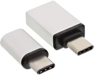 Akcesoria do tabletów i e-booków - InLine 35809 USB Adapter Set, typ C wtyczka do gniazda micro-USB/USB 3.0 A Srebrny 35809 - miniaturka - grafika 1