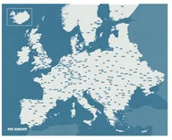 Dekoracje domu - Palomar Dekoracja ścienna Pin Wall Europa jasnoniebieska pw_europe_lb - miniaturka - grafika 1