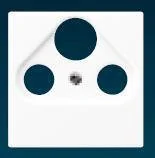 Klawisze i ramki - Jung A 500 BIAŁY Pokrywa gniazda RTV-SAT A561PLSATWW - miniaturka - grafika 1