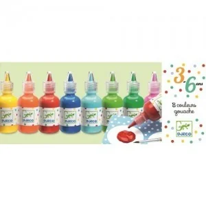 Djeco Farby plakatowe 8 kolorów - Przybory szkolne - miniaturka - grafika 3