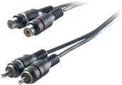 Kable - SpeaKa Kabel audio Cinch Professional 11710C251 [2x Złącze męskie cinch 2x Złącze żeńskie cinch] 3 m czarny - miniaturka - grafika 1