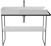 Postumenty i półpostumenty do umywalek - Duravit DuraSquare Konsola stojąca do umywalki metalowa czarny mat 0031034600 - miniaturka - grafika 1