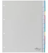 Przekładki do segregatorów - DURABLE Przekładka PP A4, zgrzane wymienne indeksy, 0-10 - miniaturka - grafika 1