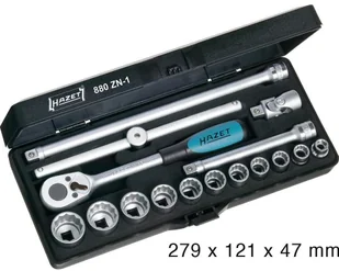 Hazet Klucze nasadowe z grzechotką 880ZN-1 3/8" 10 mm) stal chromowo-wanadowa 16 szt - Klucze i nasadki Hazet Klucze nasadowe z grzechotką 880ZN-1 3/8" 10 mm) stal chromowo-wanadowa 16 szt - Klucze i nasadki - miniaturka - grafika 1
