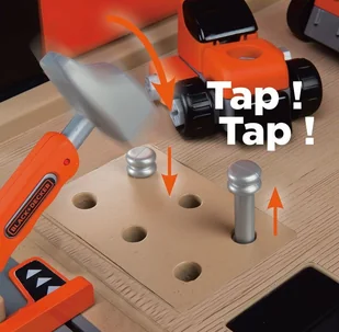 Smoby Warsztat 95 akc. Ultimate Black&Decker - Mały majsterkowicz Smoby Warsztat 95 akc. Ultimate Black&Decker - Mały majsterkowicz - miniaturka - grafika 6