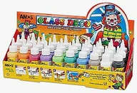 Przybory szkolne - Amos Farby witrażowe 6 kolorów opakowanie 24 sztuki) - miniaturka - grafika 1