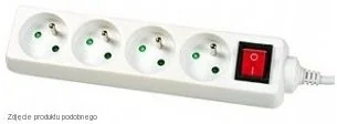 DPM 4 gniazda z uziemieniem 3m Biały - Listwy zasilające - miniaturka - grafika 2