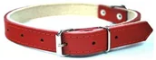 Obroże dla psów - Chaba Obroża skórzana kolor czerwony 12mm 35cm - miniaturka - grafika 1