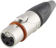 Podzespoły elektroniczne - Hicon Złącze XLR HI-X3CF-HD Złącze proste Ilość PIN 3 czarny srebrny 1 szt - miniaturka - grafika 1